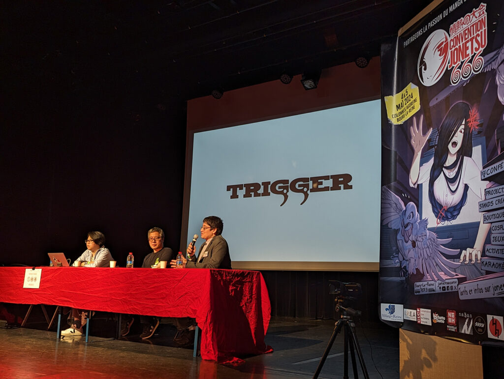 Conférence TRIGGER Little Witch Academia avec TSUTUMI Naoko, YOSHINARI YOH et Andy OULEBSIR